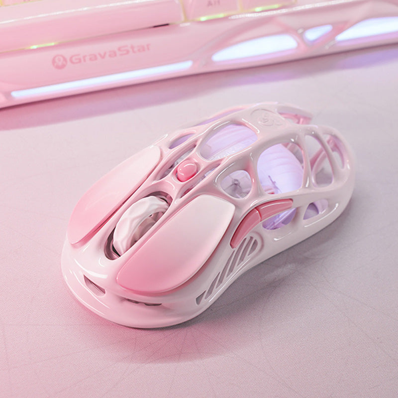 GravaStar Mercury M1 Pro Wireless Gaming Mouse Sakura Pink - WhatGeek