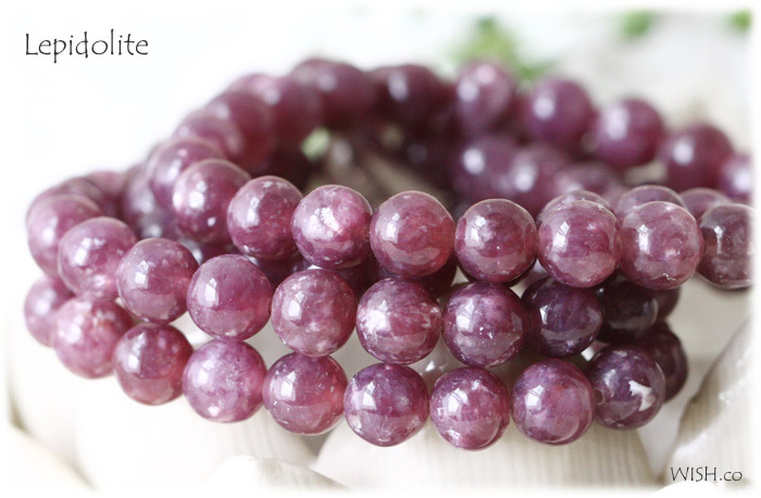 レピドライト、天然石ビーズのセレクトショップ◇WISHGEM◇大阪