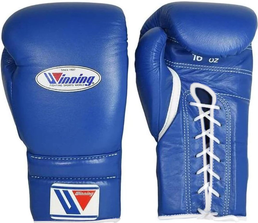 Winning Lace-up Boxing Gloves - Blue – WJapan Boxing