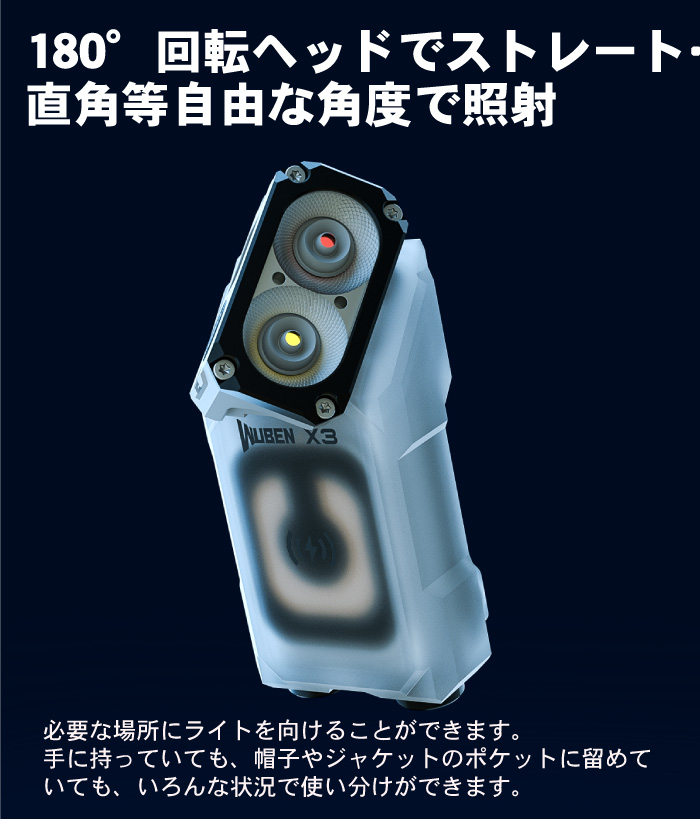 X3|製品情報｜LEDのフラッシュライト,懐中電灯,自転車ライト販売はWUBEN