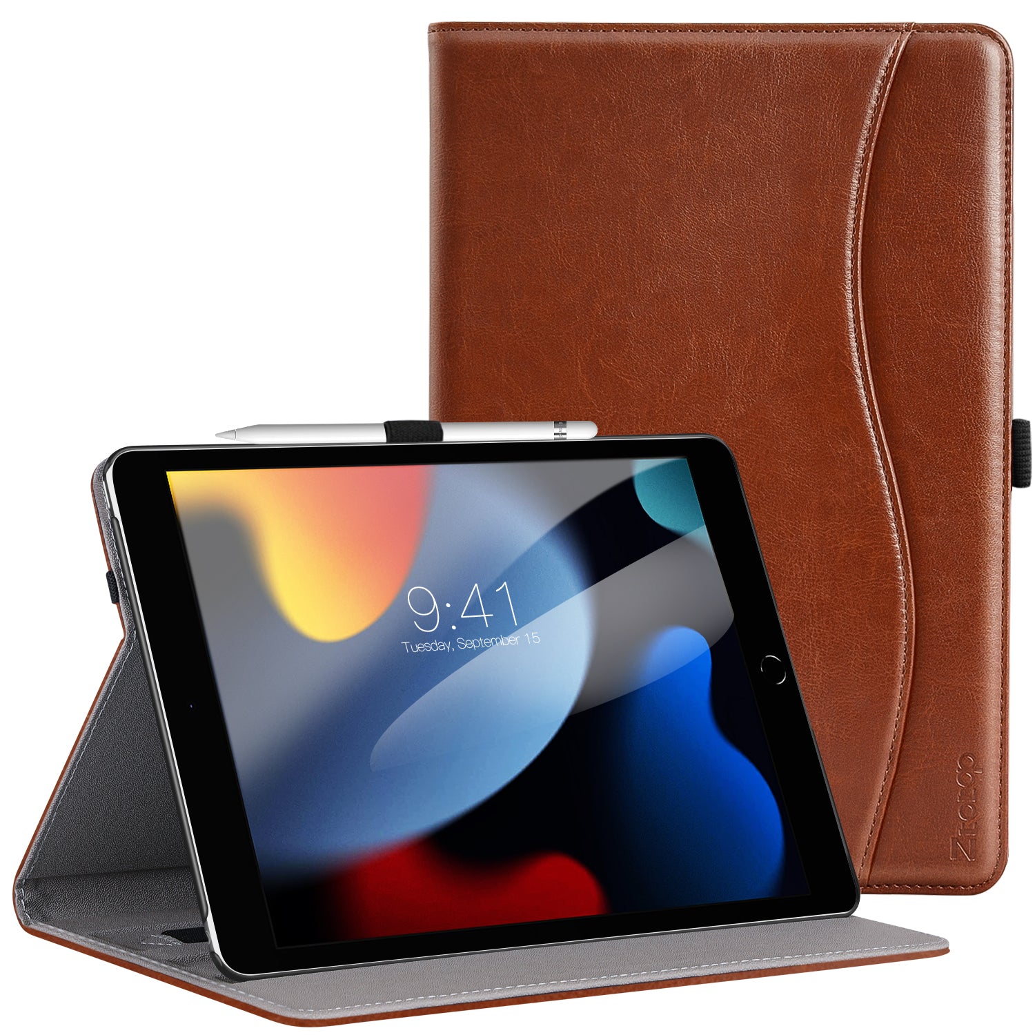 iPad 9th/8th/7th Generation 10.2 Inch PU Leather Folding Stand Cover C