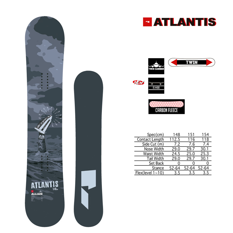 ATLANTIS - ALLIAN SNOWBOARDS 18-19 JAPAN SITE