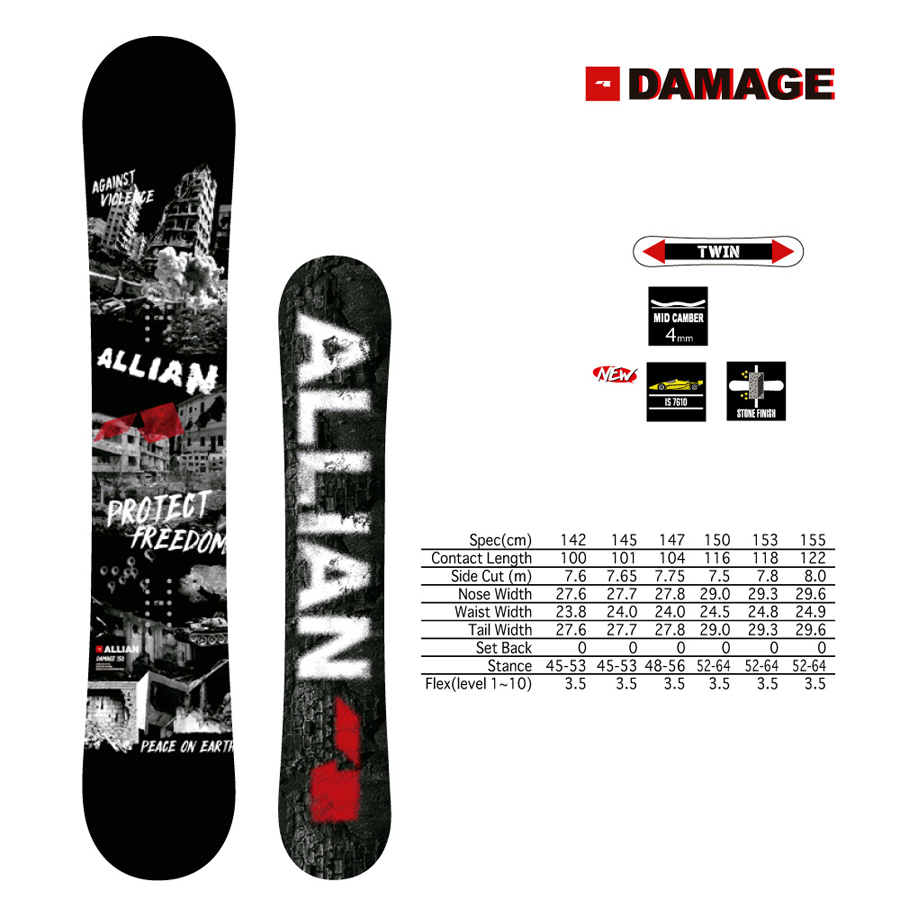 DAMAGE - ALLIAN SNOWBOARDS 18-19 JAPAN SITE