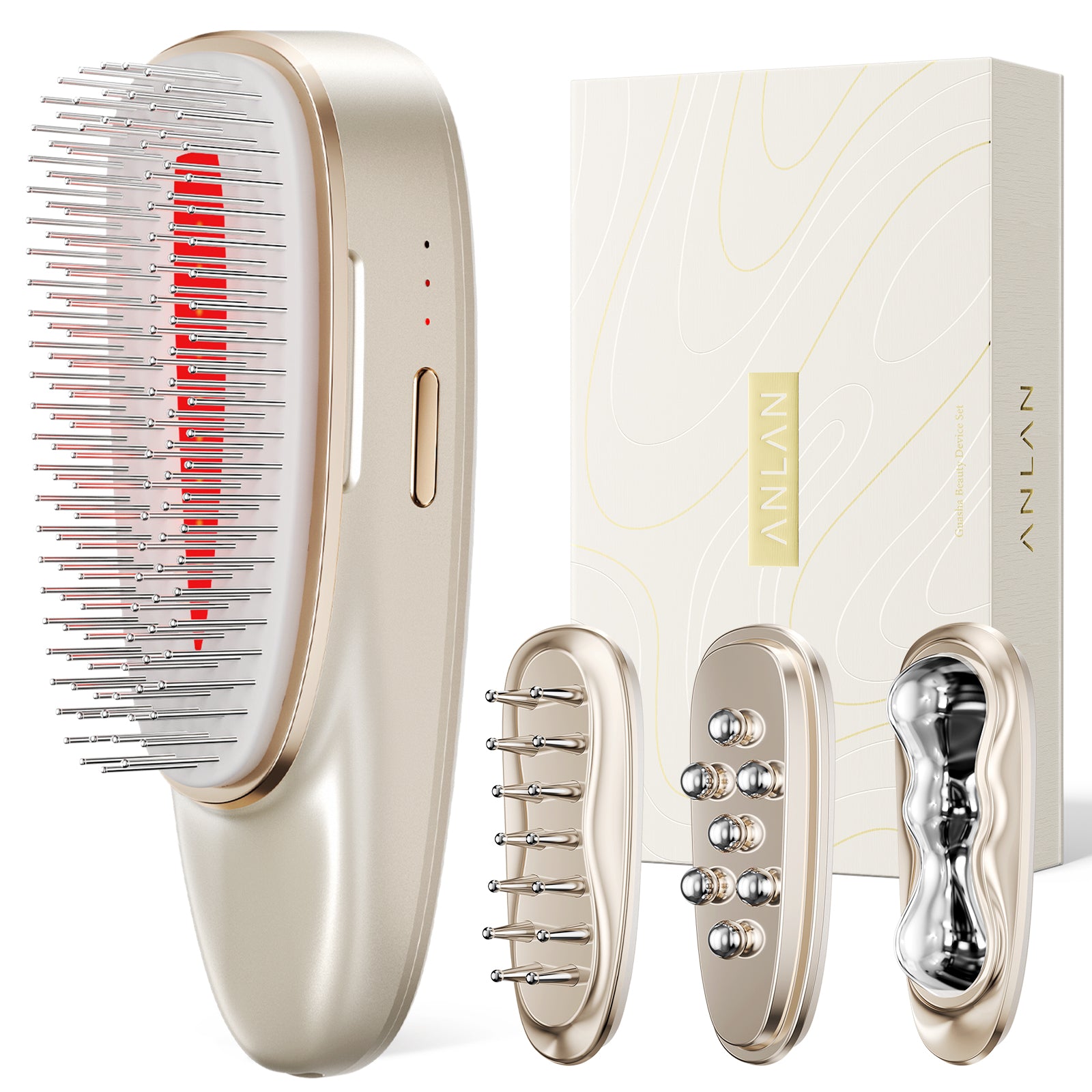 公式】かっさ効果を最大化！ANLAN リフトスパ温冷かっさ DYM-072｜頭皮