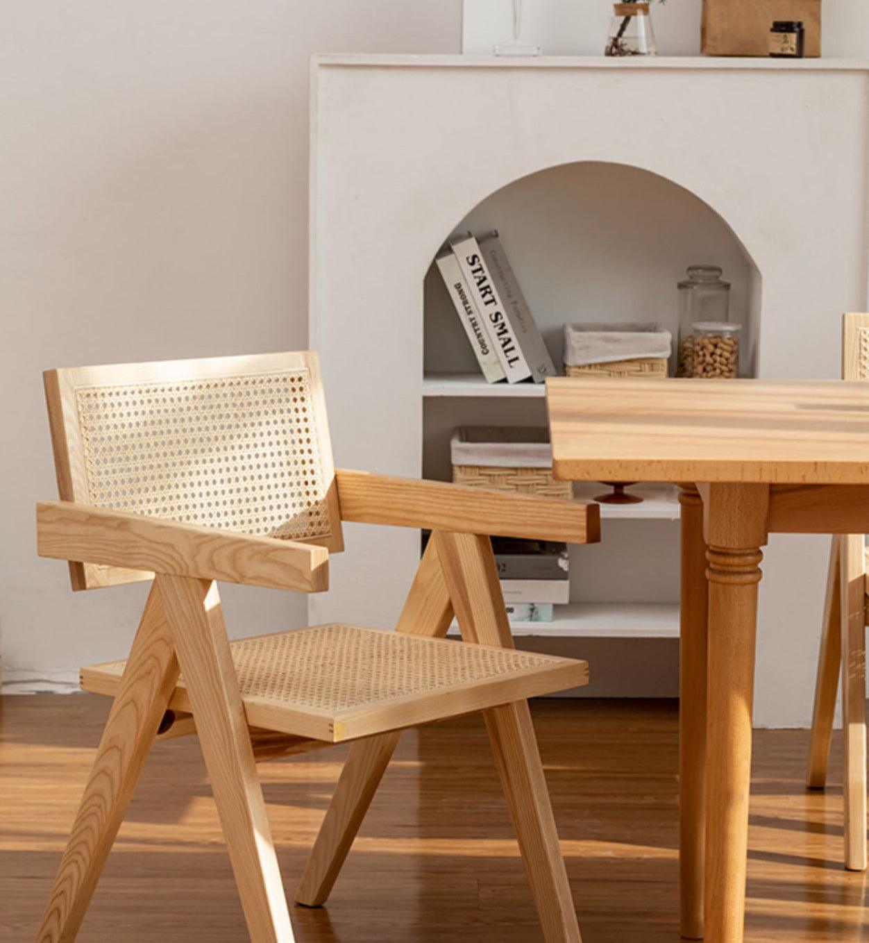 在庫品】ラタンチェア 籐編み椅子 幅48/52cm カフェチェア sx-480