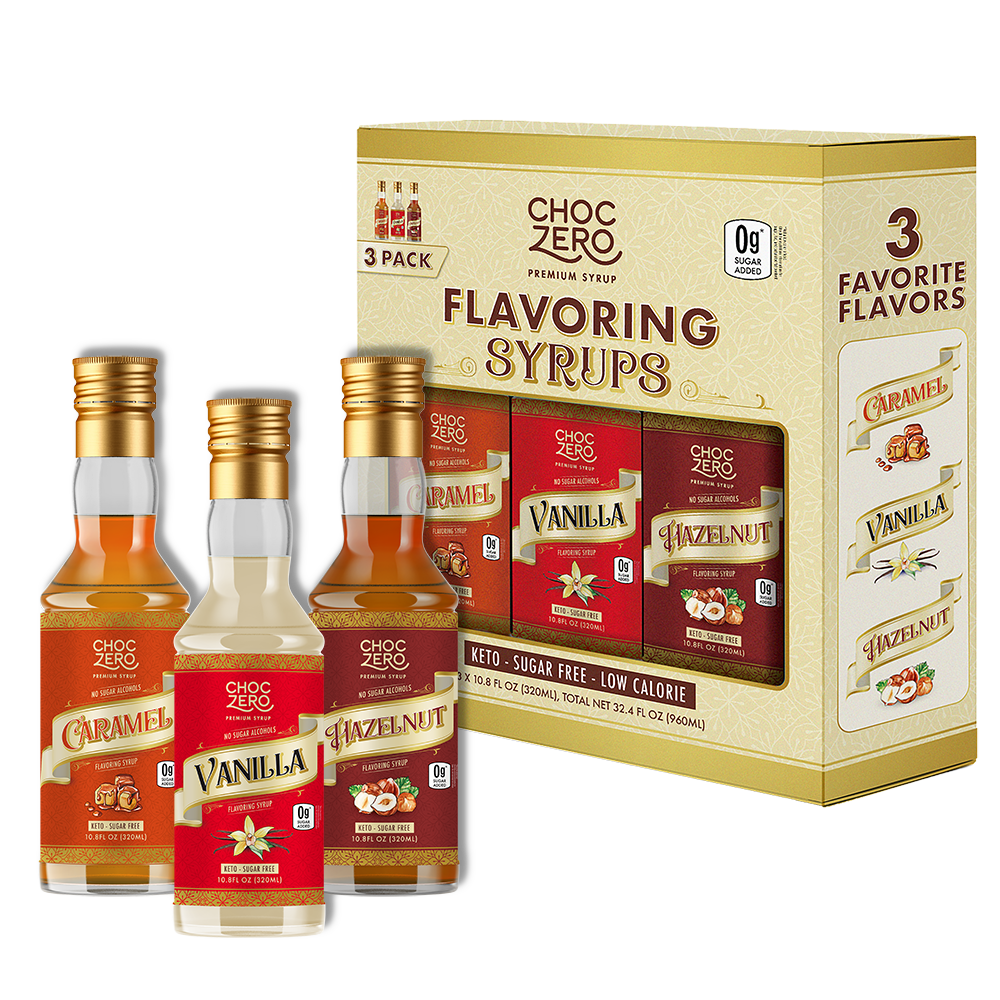 Sugar Free Coffee Syrup Trio - Caramel, Hazelnut, Vanilla