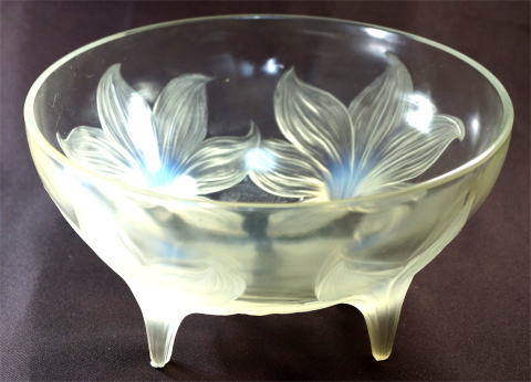 ルネ・ラリック鉢 ユリ百合ゆり アールデコ 西洋アンティーク【茶道具