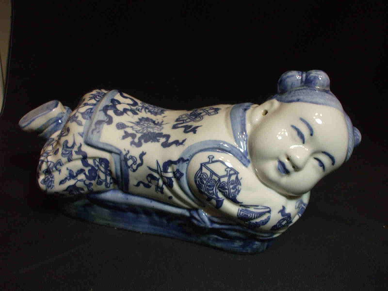 唐子の陶枕 中国陶磁器