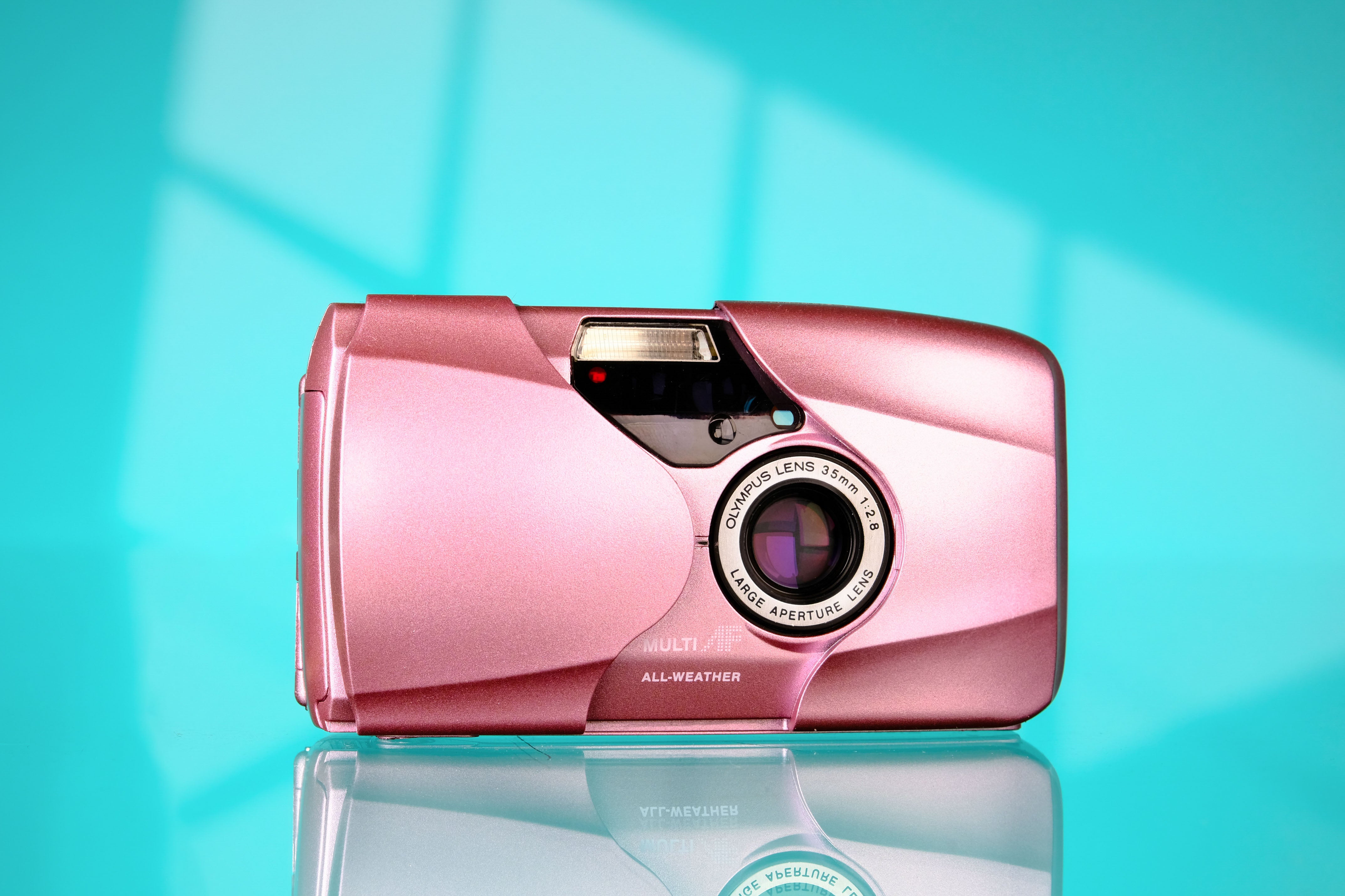 Olympus MJU II Stylus Epic - Repainted Sakura Pink 35mm Point