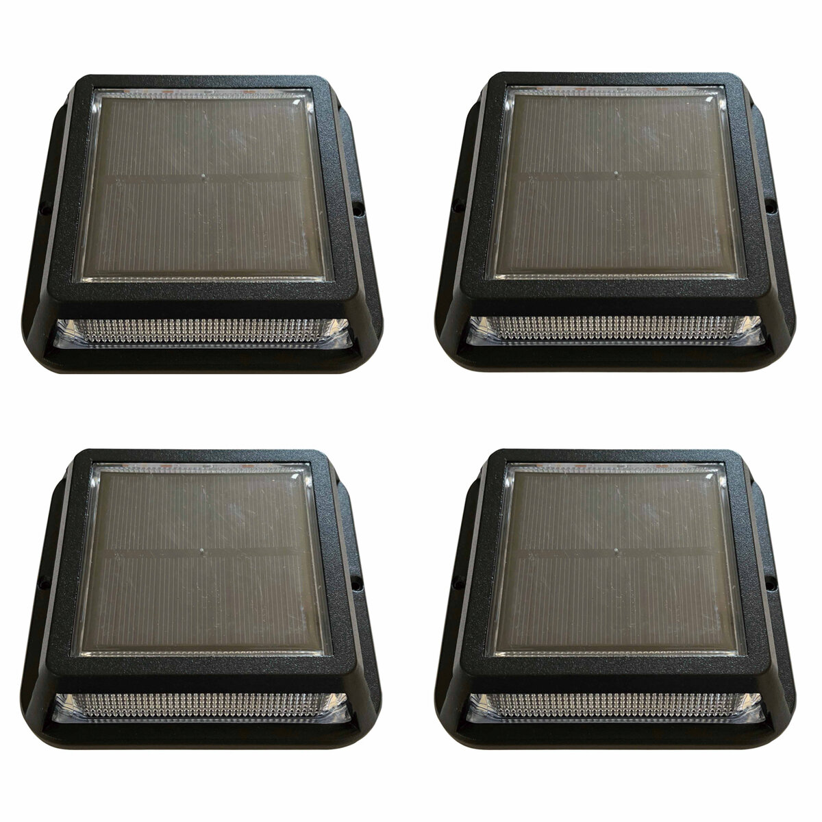 大進 ソーラーガーデンライト タフ スクエア 4個セット 電球色 DG-08R7