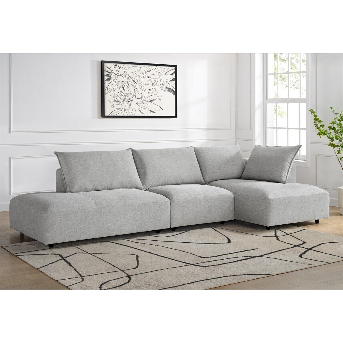 AIDEN & IVY セクショナル3ピースソファ | Costco Japan