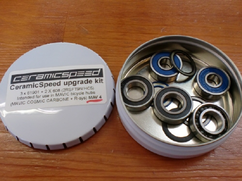 MAVIC Cosmic Carbone SLR HUBセラミックベアリング交換 純正→ceramic
