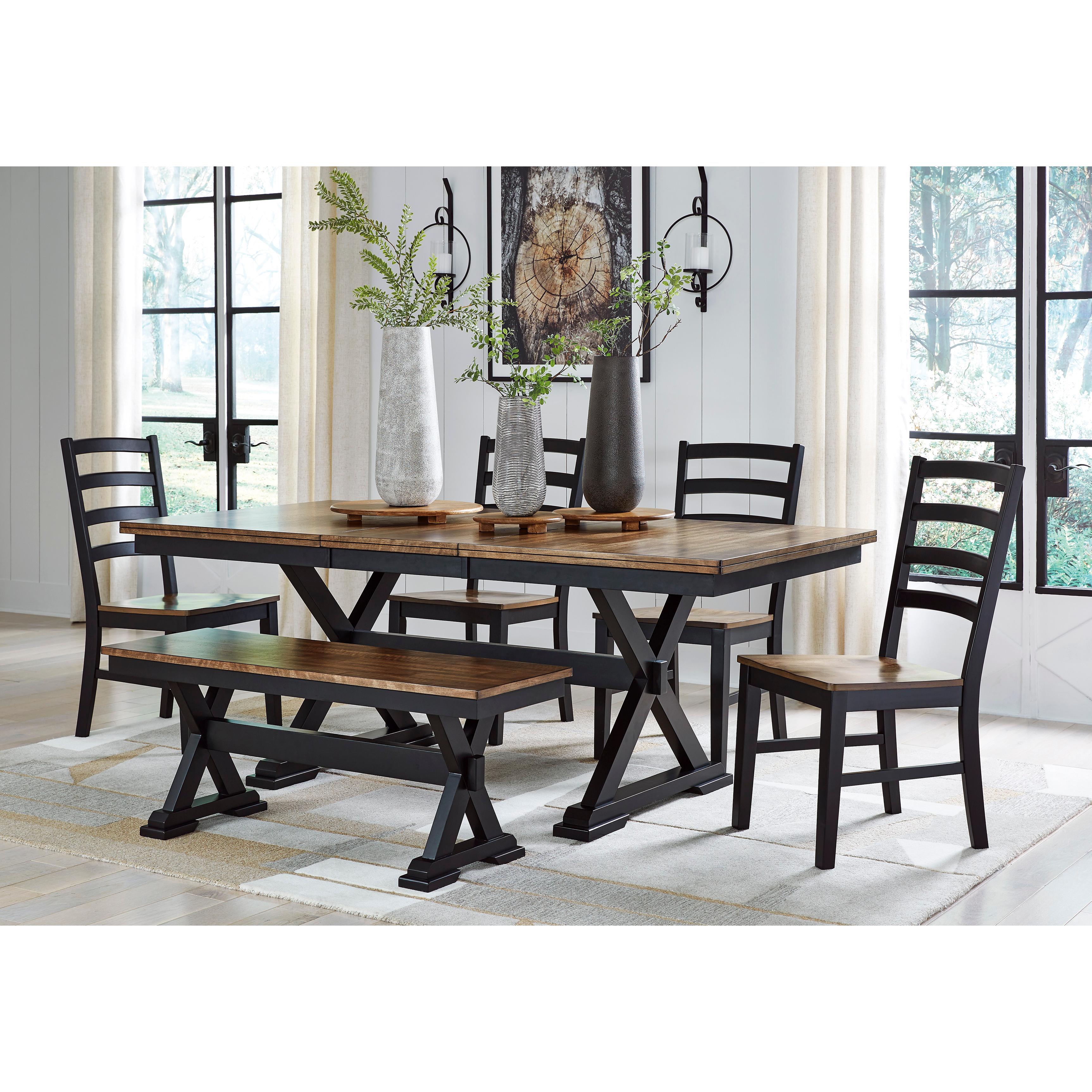Signature Design by Ashley Wildenauer D634D2 6 pc Dining Set