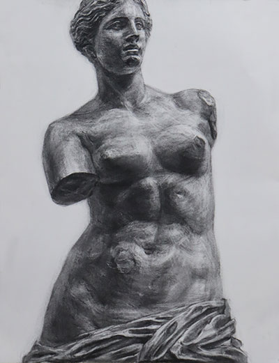 ミロのヴィーナス デッサン - 日常ブログ｜すいどーばた美術学院彫刻科