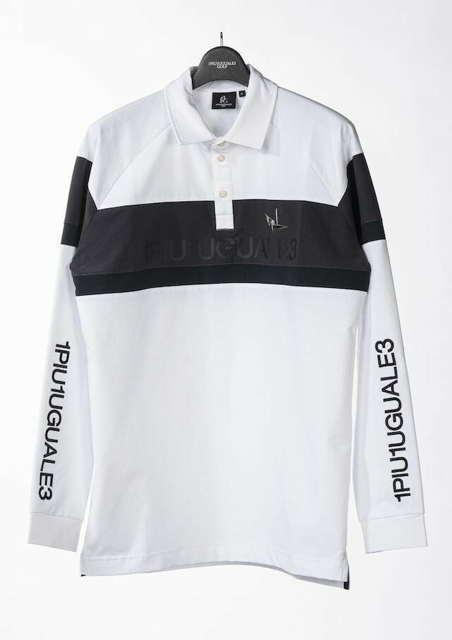 1PIU1UGUALE3 MENS 113 GOLF L/S POLO SIDE SWITCH