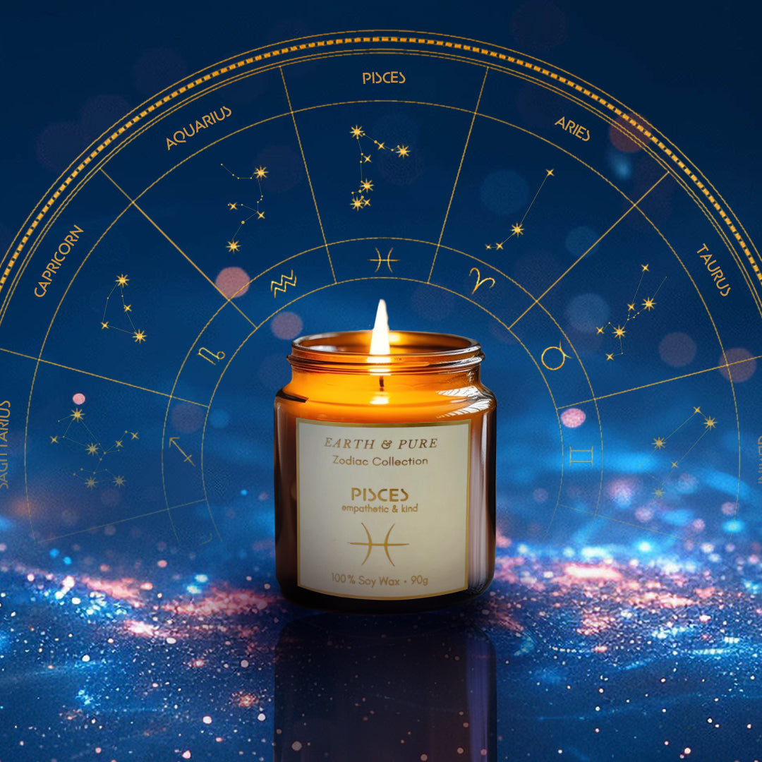 Earth & Pure｜Pisces - 魚座｜フレグランスキャンドル｜ソイワックス