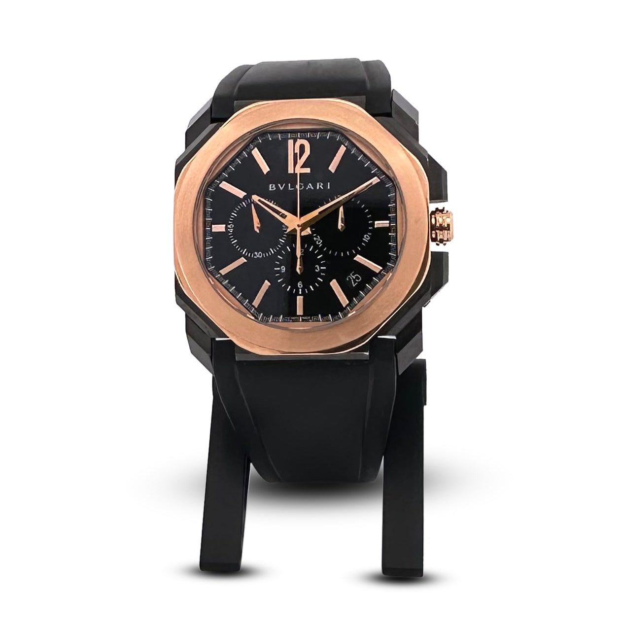 Bvlgari Octo Velocissimo Chronograph 44mm Ceramic Case & 18k Rose