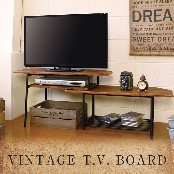 テレビ台 コーナー ハイタイプ 伸縮 スライド式 ビンテージ 80cm 130cm