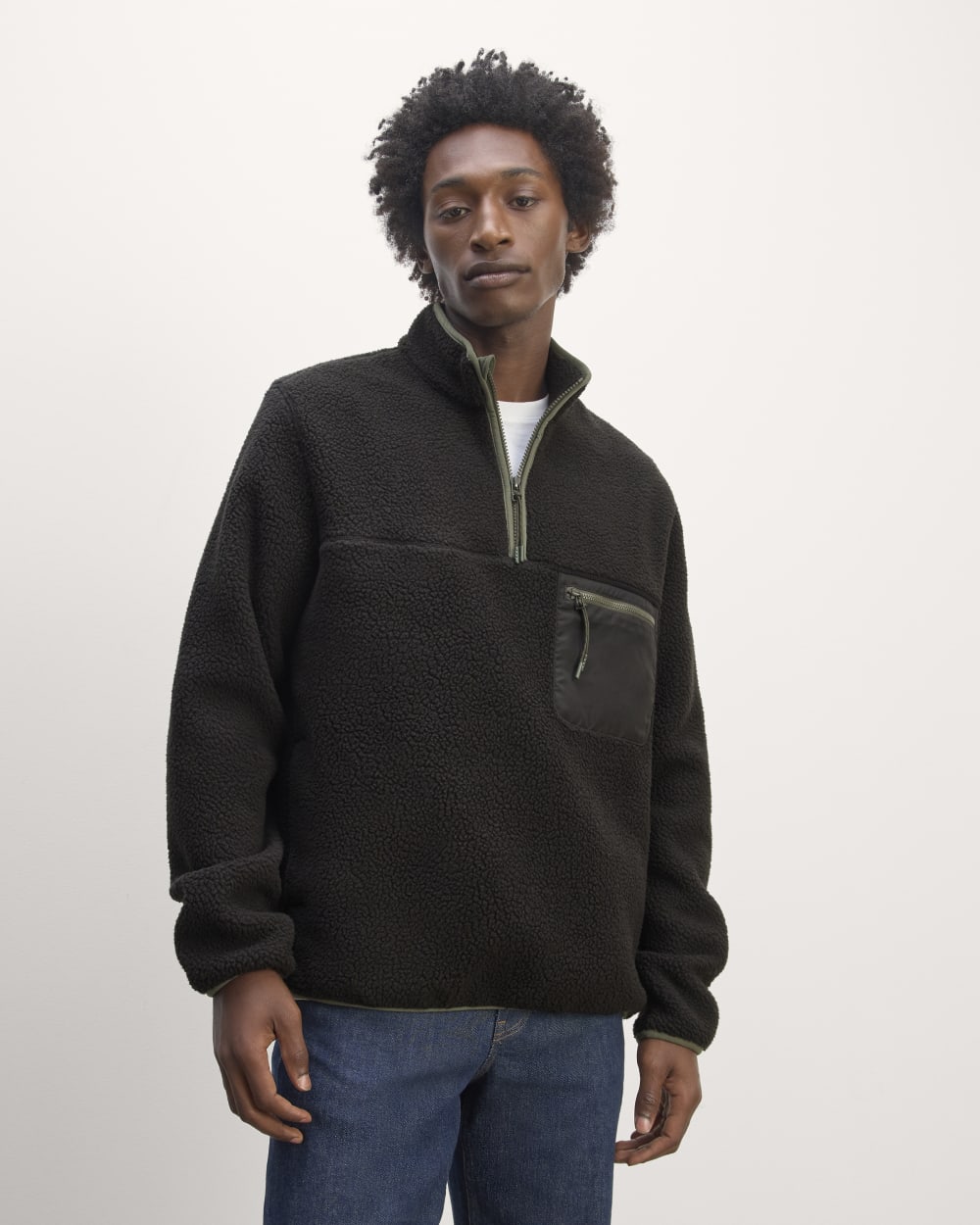 The Teddy Quarter-Zip Fleece | Black – Everlane