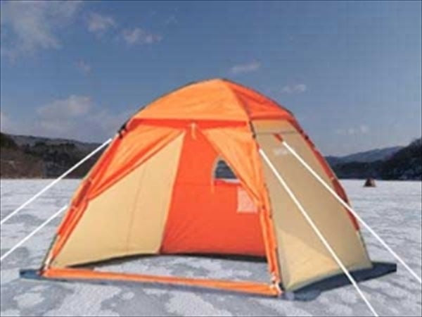 ワカサギ釣り ワンタッチテント 210 オレンジ M-3131 – フィッシング