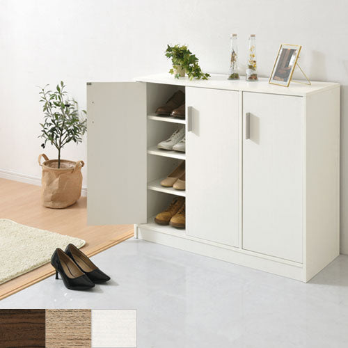 シューズボックス 3扉 奥深タイプ 幅90×奥行35cm 玄関収納 シューズ