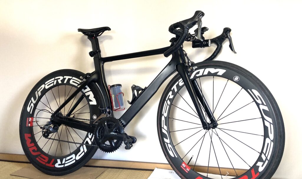 激安カーボンフレーム！？】中華カーボンフレームでロードバイク組んで