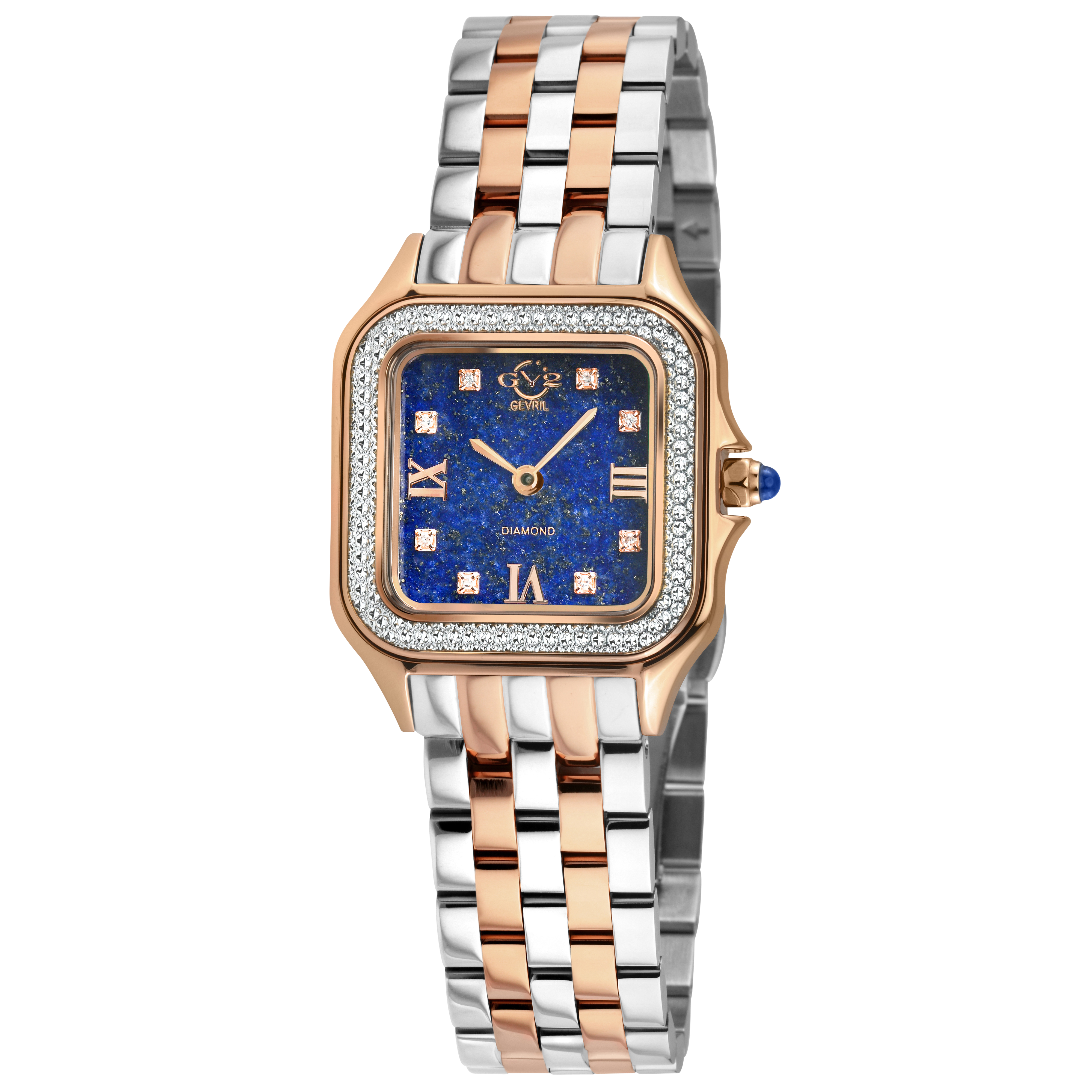 GV2 Milan Diamond Swiss Quartz Stone dial Edition - Blue Lapis