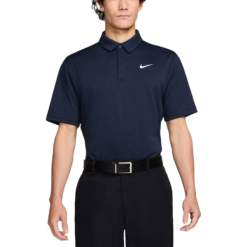 Nike Dri-FIT Tour Jacquard Golf Polo Midnight Navy/Black/White