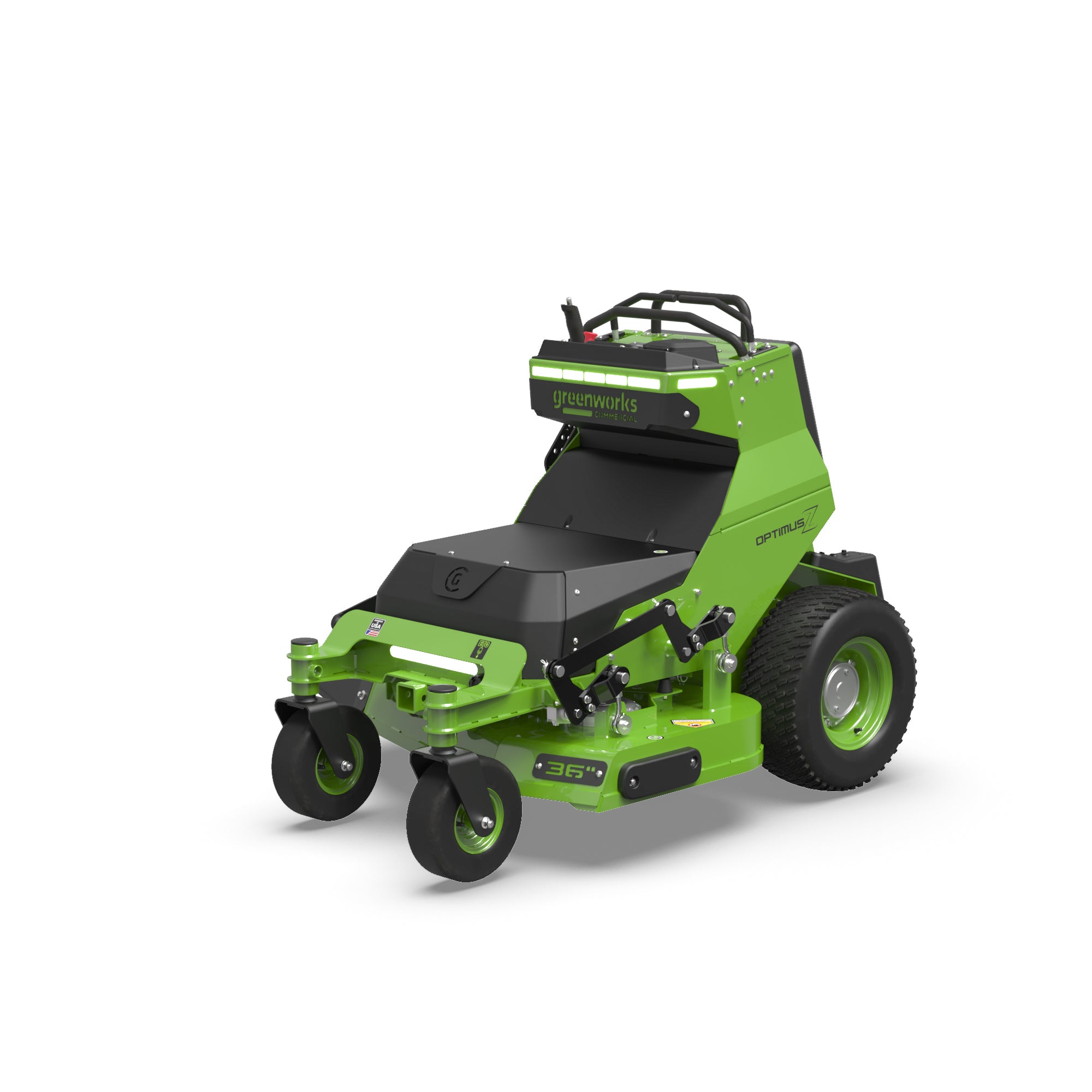 OptimusZ 36 IN 8kWh Stand-On Zero-Turn Mower | Greenworks Commercial