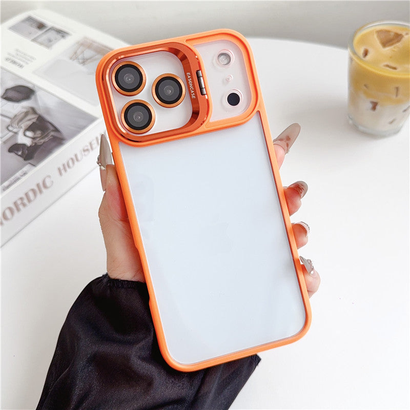 カメラ保護リング付き iphone17/17pro クリアケース 隠れスタンド