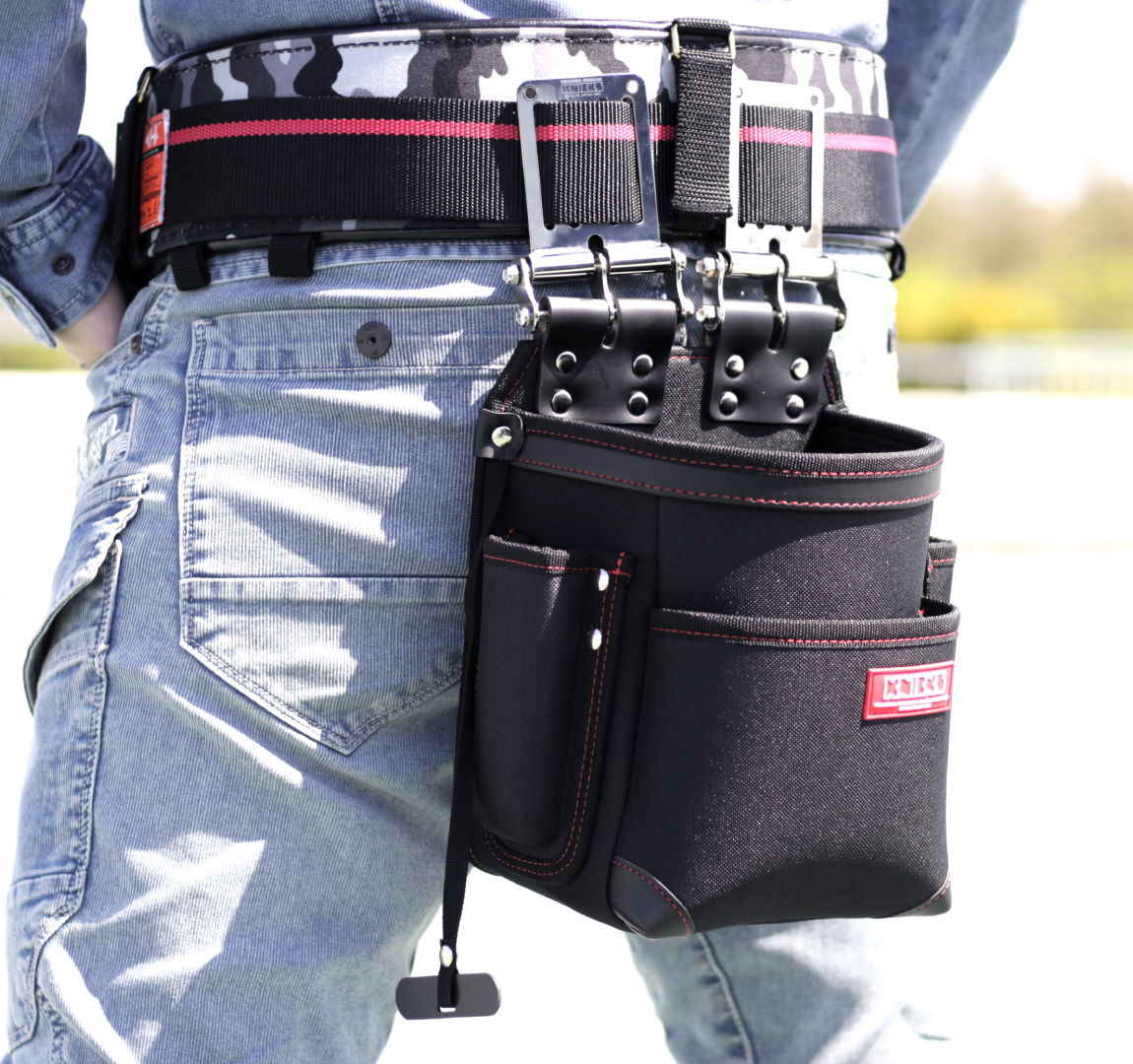 ニックス 超軽量 2段腰袋 【特殊ナイロン＆チェーン後付けタイプ