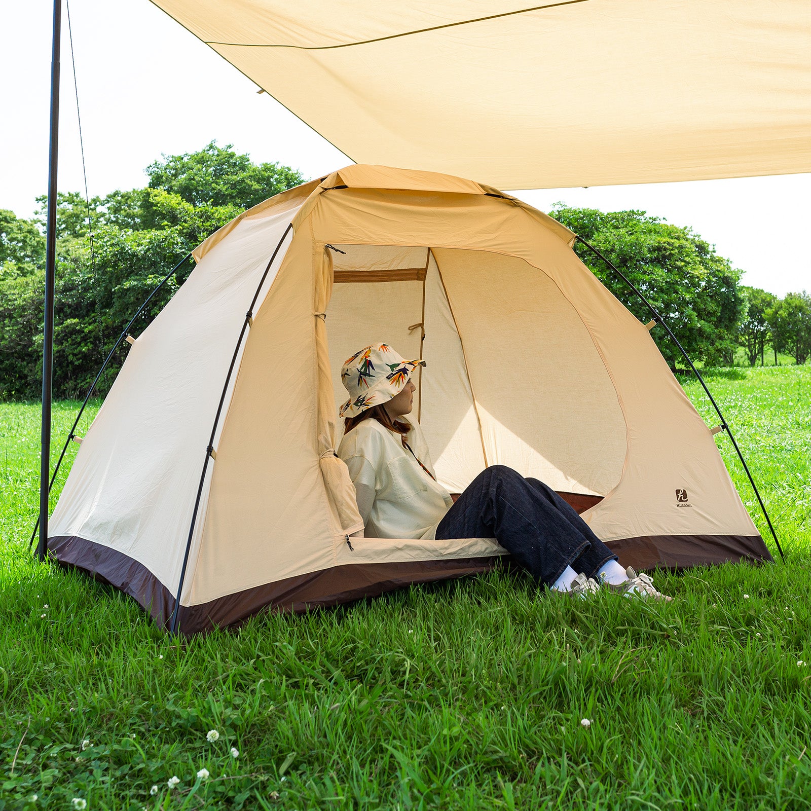 自立式インナーテント ポリコットン2(アルミフレーム仕様) 3人用