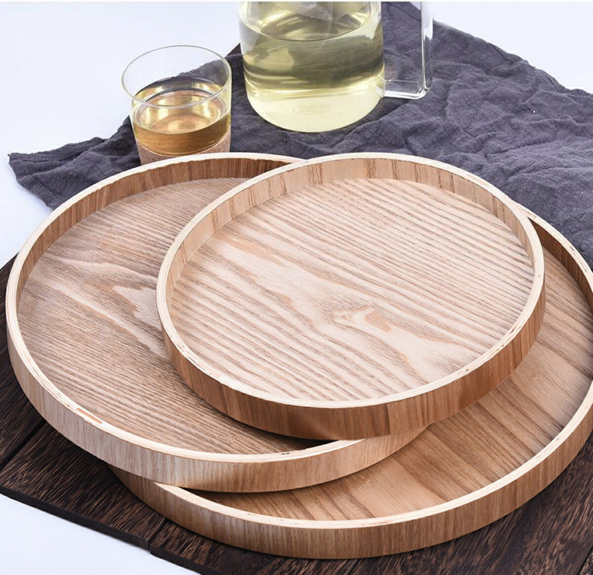 IwaiLoft どんな食卓にも映える美しい仕上がりの木製トレー 膳 天然