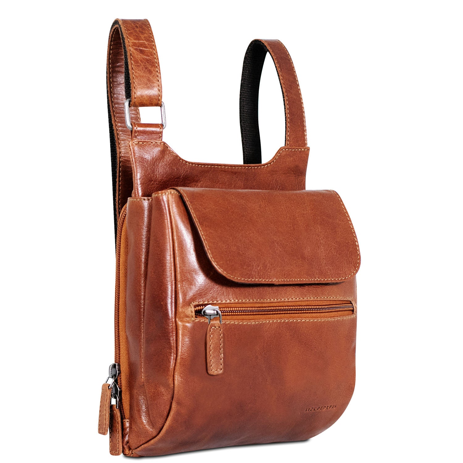 Leather Slim Crossbody Bag - Voyager #7831 | Jack Georges