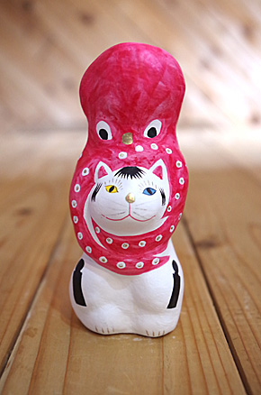 山形県米沢市の相良人形「猫に蛸」ver.JETLINK｜ジェットリンクの民芸