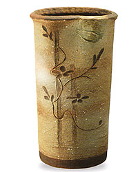 信楽焼 草花彫傘立て｜傘立て専門店の傘立て.net