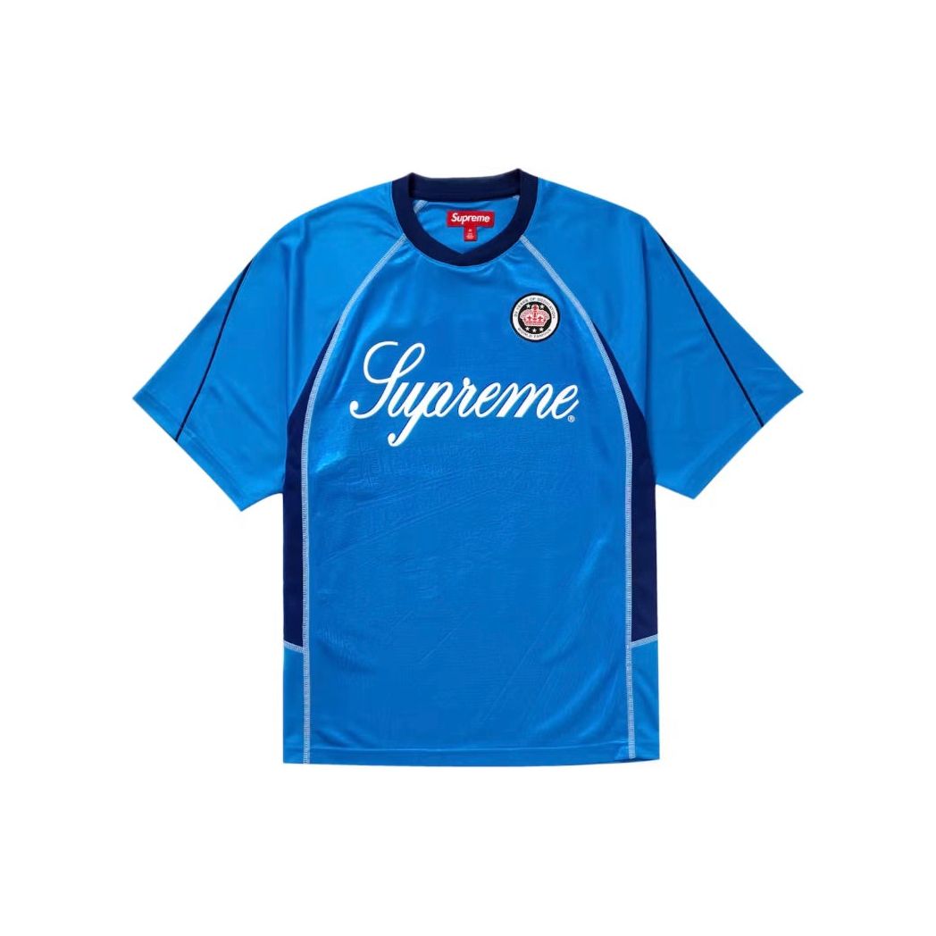 Supreme Jacquard Soccer Jersey Blue | Supreme | KershKicks