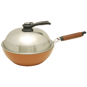 ウーウェンパン(HOKUA)彩シリーズ IH蒸炒鍋28cm