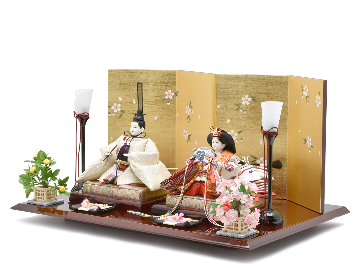 クラシック雛人形 / 望月龍翠 / 有職雛 正絹（紅白） – 人形の鯉徳