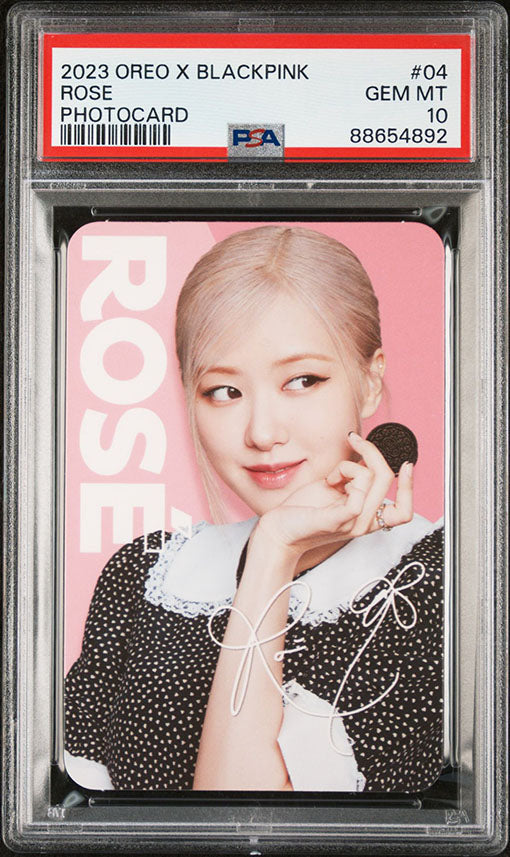 2023 OREO X BLACKPINK #04 ROSE PHOTOCARD GEM MINT PSA 10