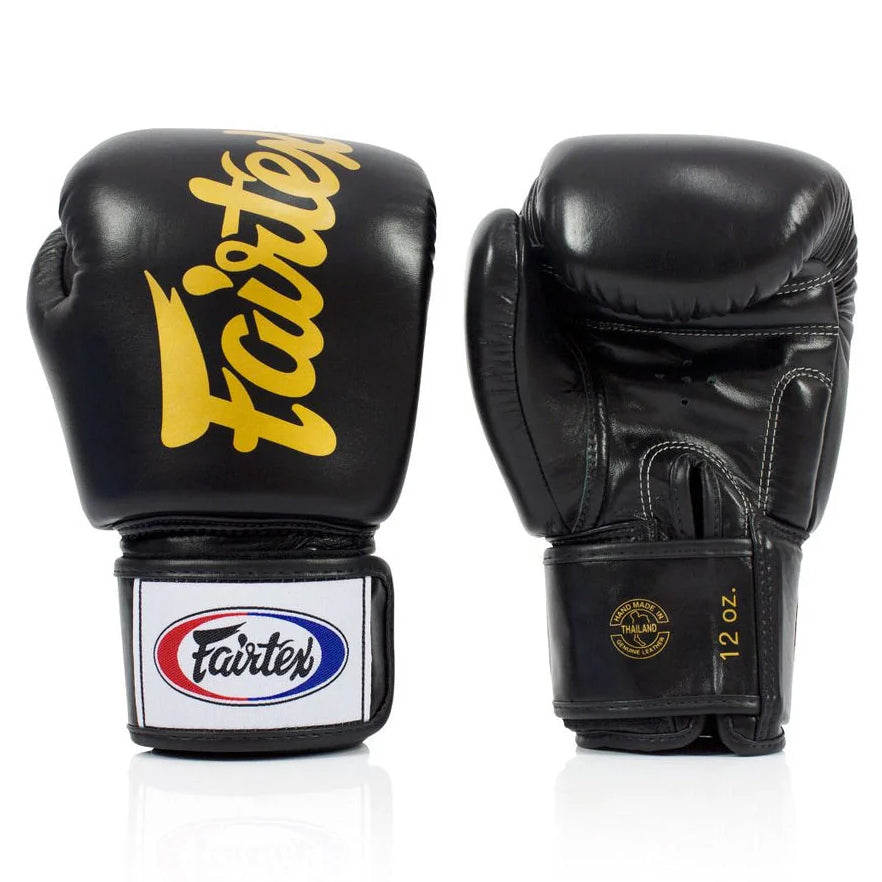 FAIRTEX GLOVES BGV19 THAI STYLE LEATHER BLACK/GOLD – MSM FIGHT SHOP