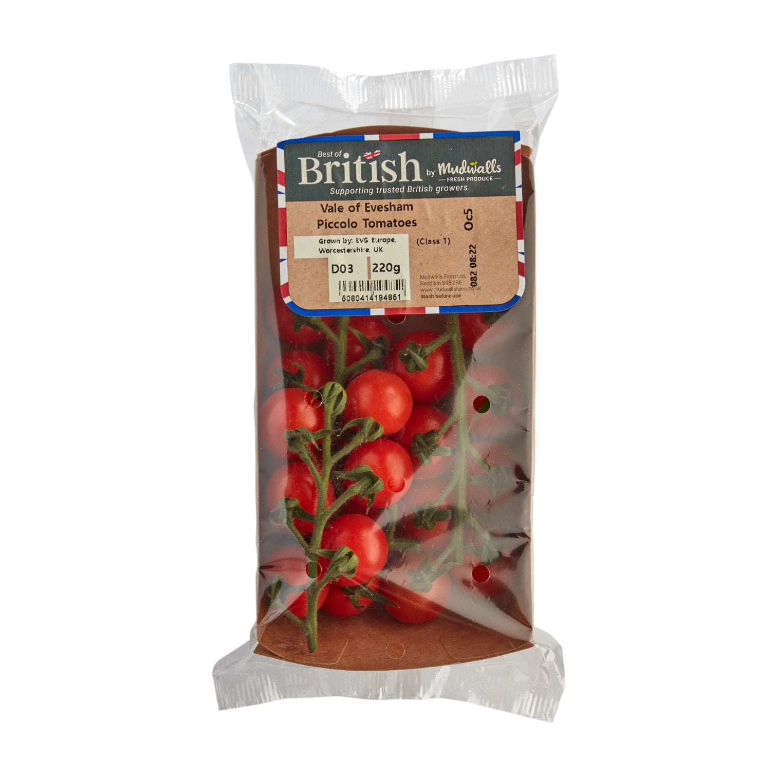 Tomatoes - British Premium Cherry Tomatoes On The Vine (220g