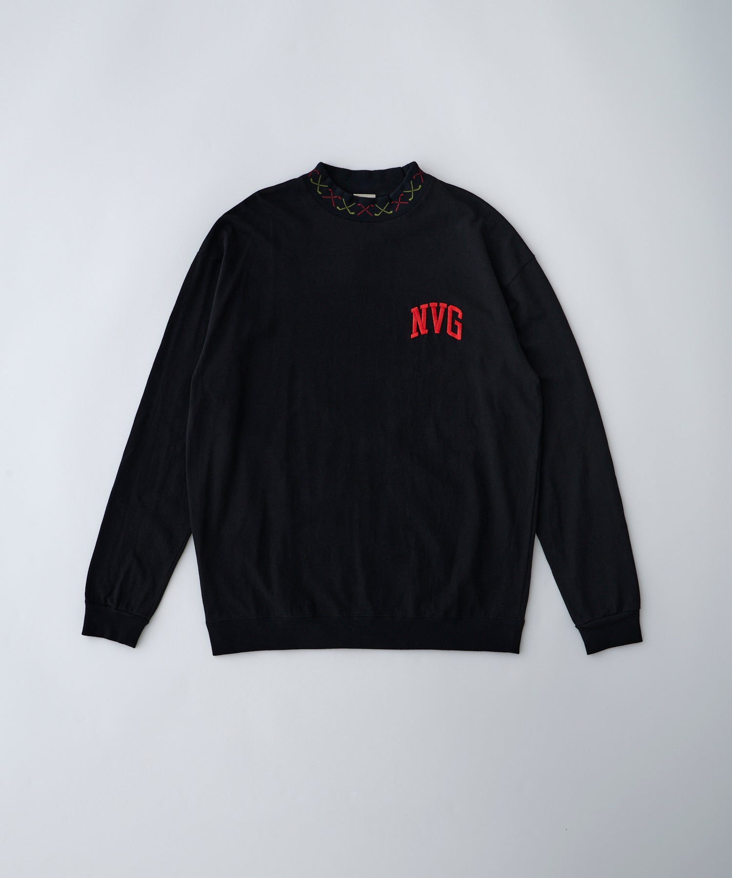 NVG 襟 Jacquard Mock Neck Shirt(BLACK) – NEW VINTAGE GOLF