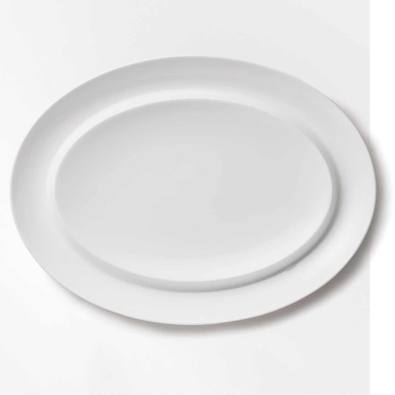 白いブランド食器｜40cmオーバルプレート (ステージ)｜EXQUISITE