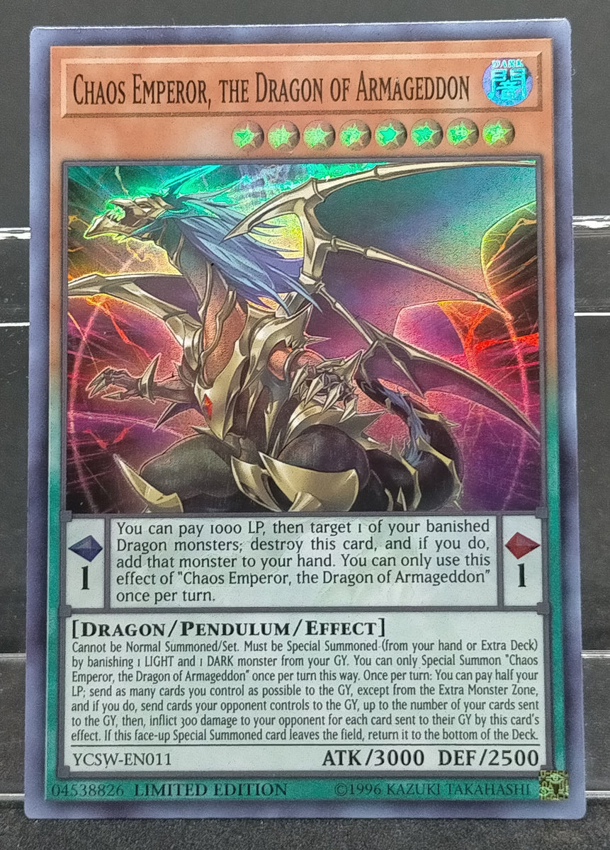 遊戯王 英語版 終焉龍 カオス・エンペラー スーパーレア YCSW – トレカ