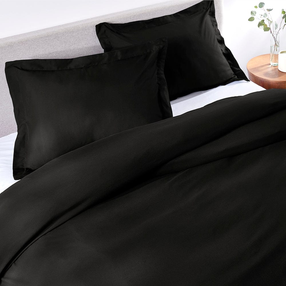 Midnight Black Duvet Cover Set – The Original PeachSkinSheets®