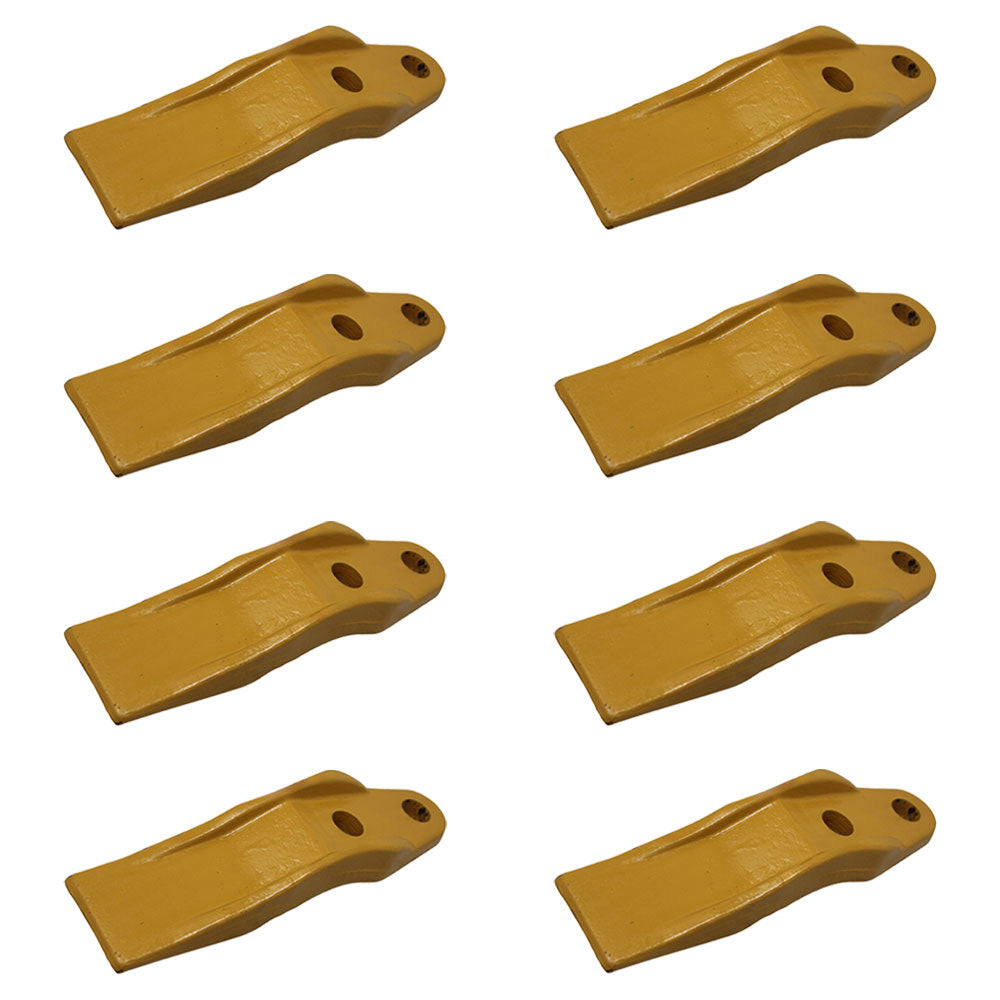 8) Bucket Teeth Fits Caterpillar Skid Loaders 247 257 257B 262B