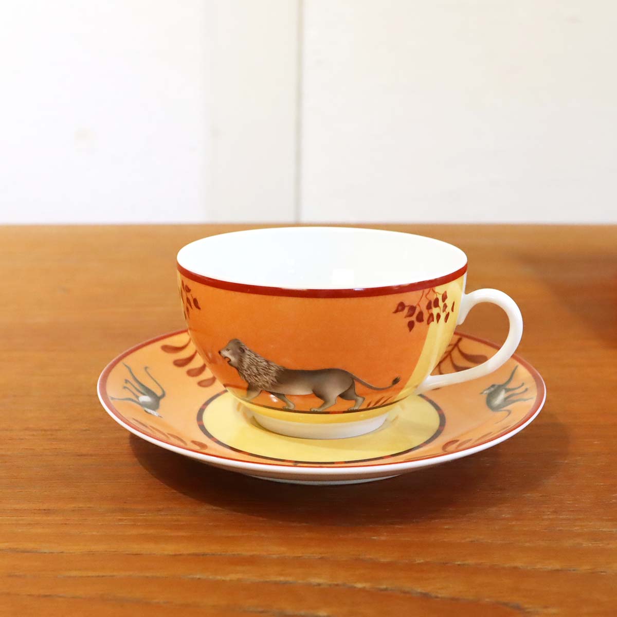 エルメス / HERMES アフリカ / AFRICA ティーカップ＆ソーサ― ブラウン