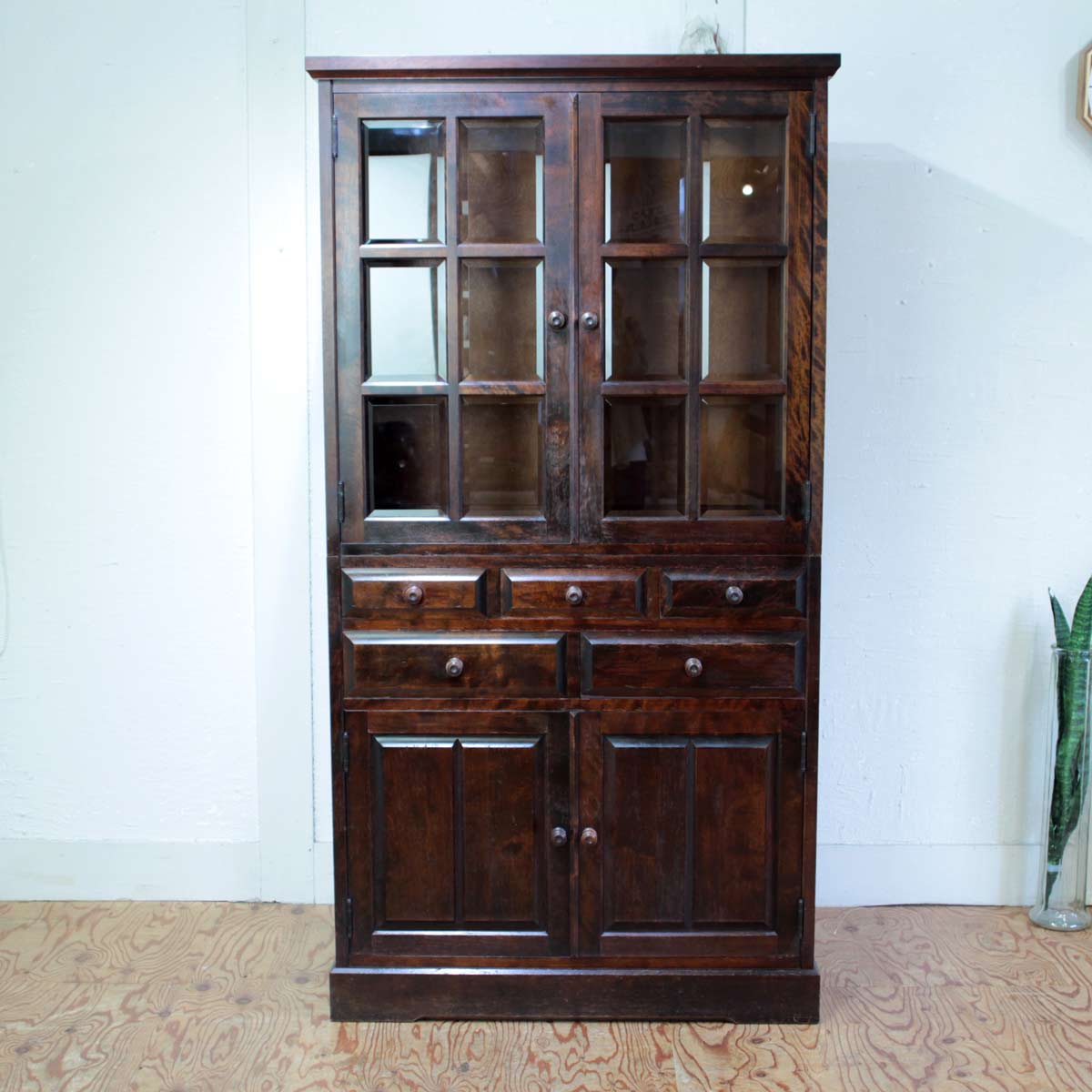 北海道民芸家具 HOKUMIN HM160K 食器棚 中古