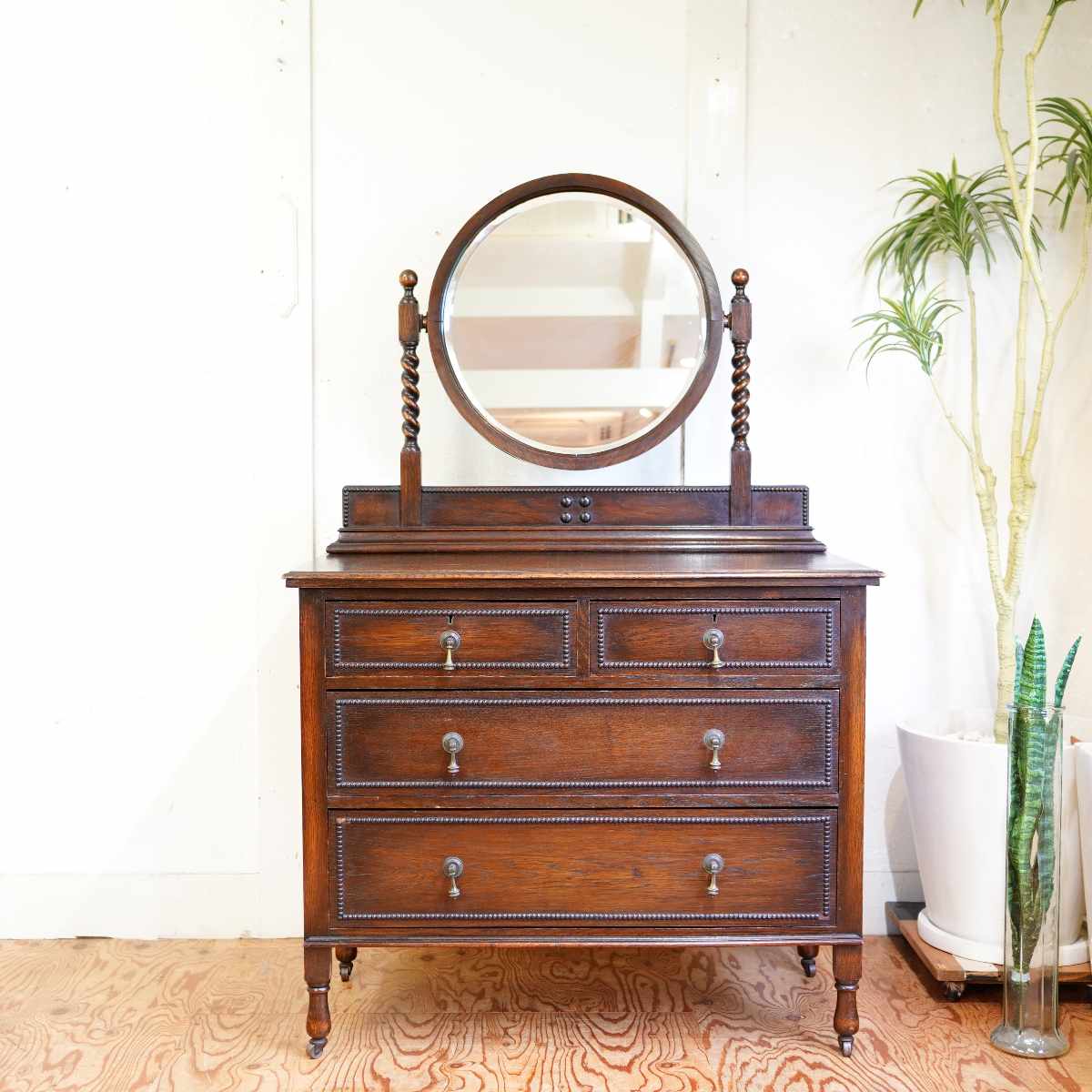 英国アンティーク ドレッシングチェスト ドレッサー キャビネット